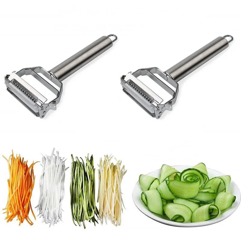 Ultra Sharp Stainless Steel Multi-function Vegetable Peeler & Julienne Cutter Potato Carrot Grater