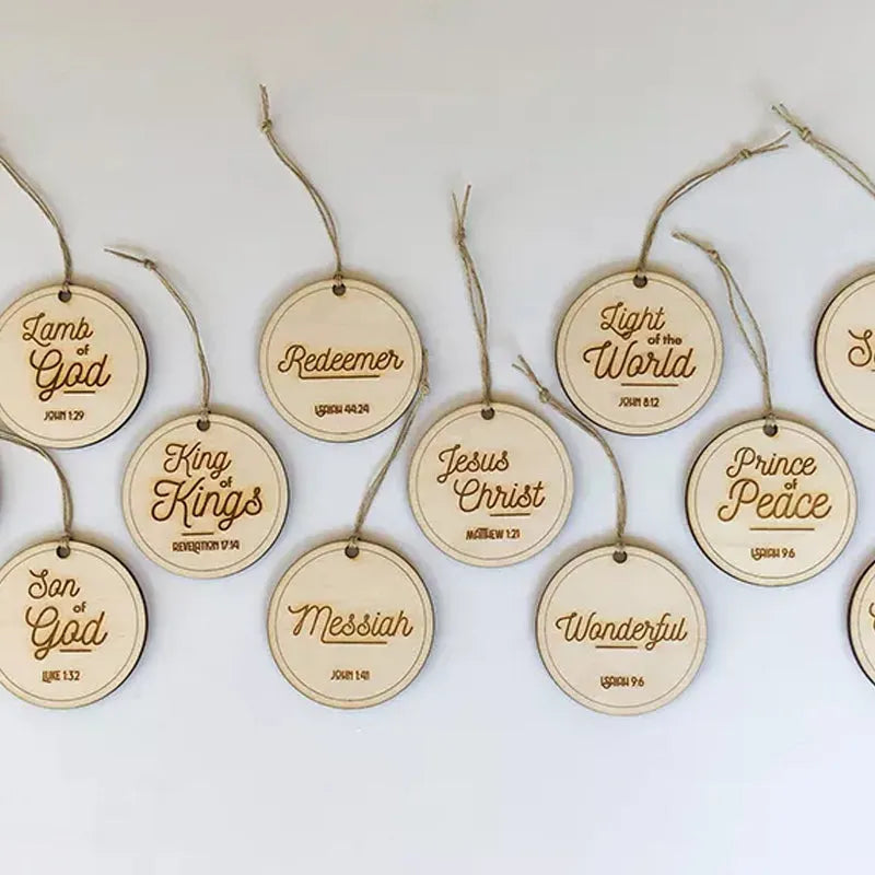 Names Of Jesus Jesus Advent Ornaments Christmas Hanging Decoration