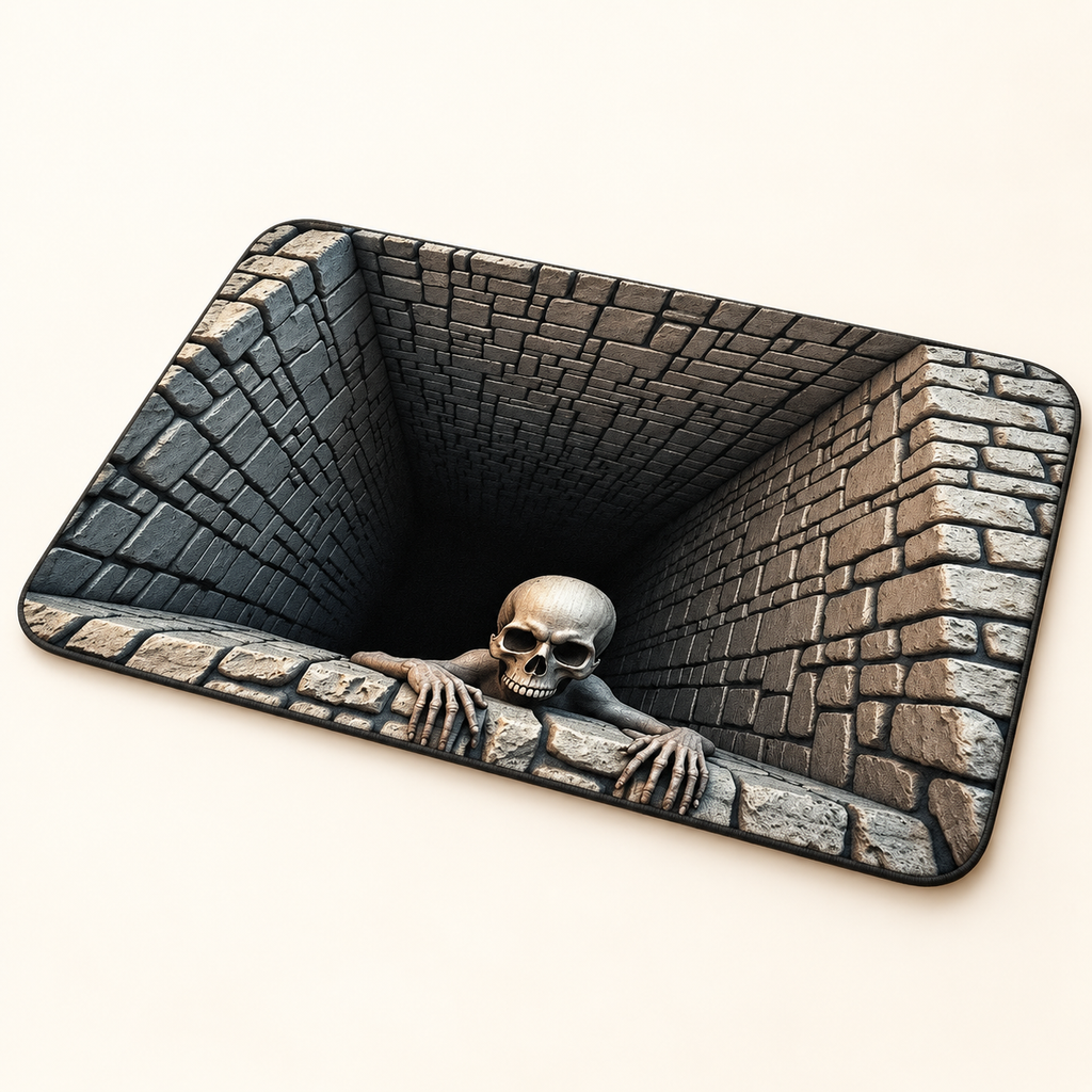 Halloween 3D Illusion Doormat – Skeleton & Vampire Designs