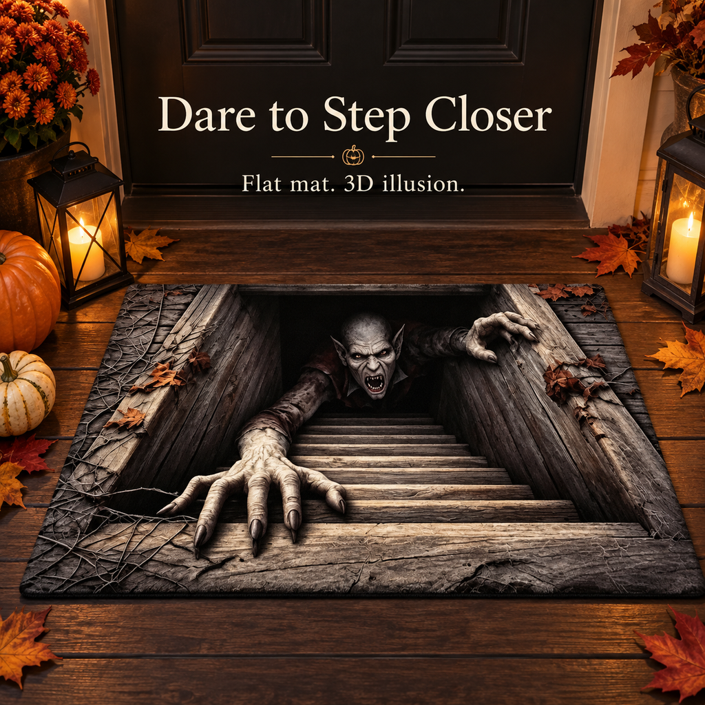 Halloween 3D Illusion Doormat – Skeleton & Vampire Designs