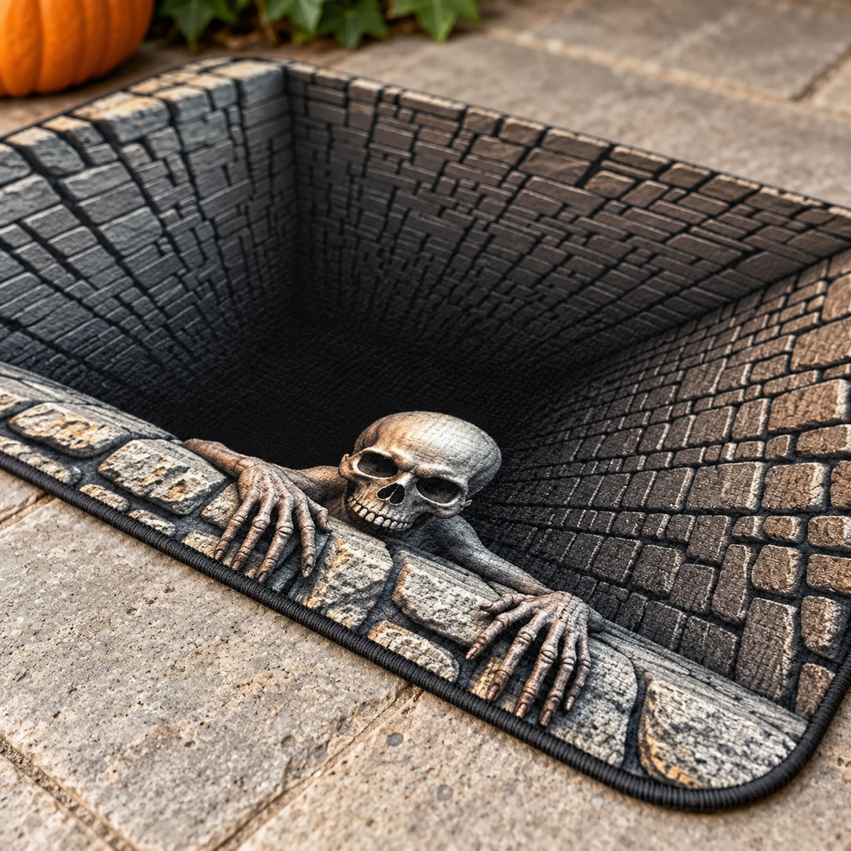 Halloween 3D Illusion Doormat – Skeleton & Vampire Designs