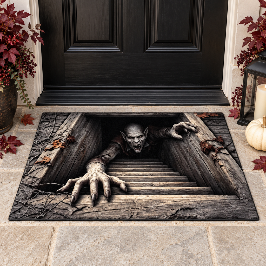 Halloween 3D Illusion Doormat – Skeleton & Vampire Designs