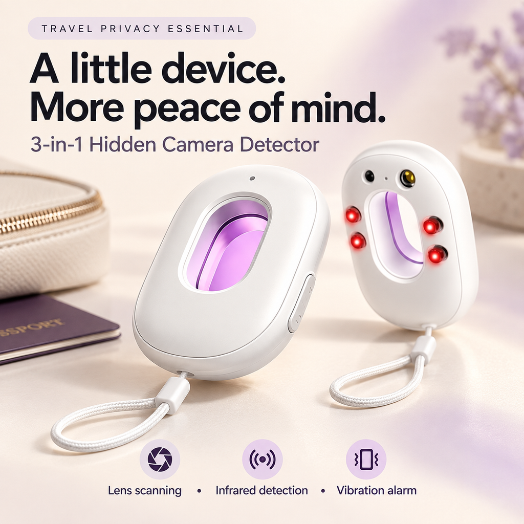 3-in-1 Hidden Camera Detector & Travel Security Alarm