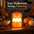 Collapsible Halloween Pumpkin Lantern – Rechargeable LED Night Light