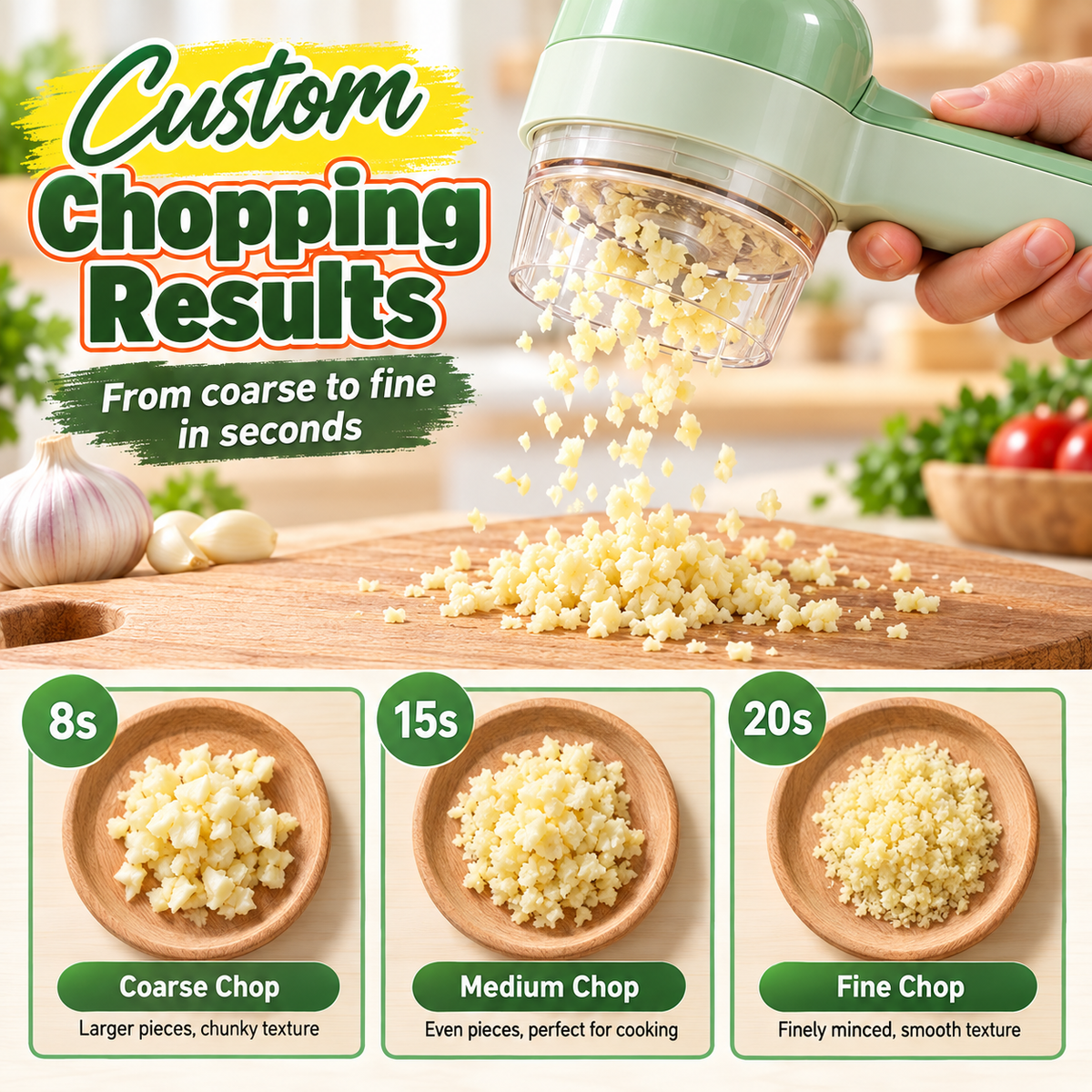 5-in-1 Electric Food Processor Set – USB Rechargeable Mini Chopper with Cleaning Brush
