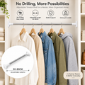 2-Pack Adjustable No-Drill Tension Rod – 50–80CM Closet & Storage Rod