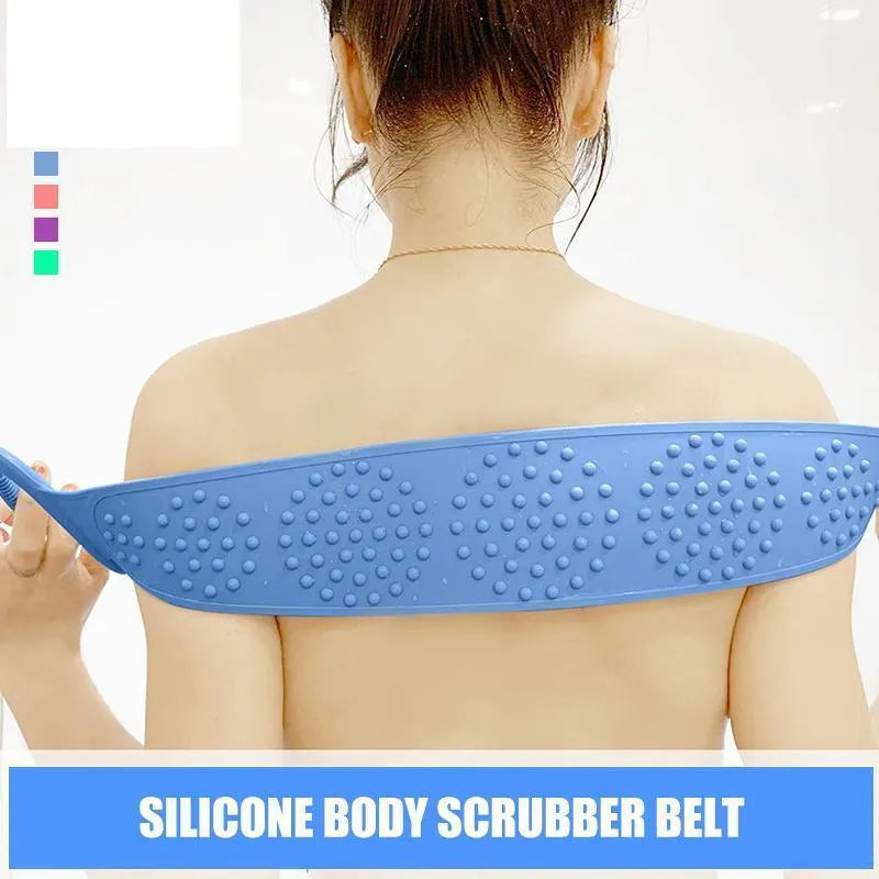 Silicon Body Scrubber Belt Back Bath Shower Wash Body Brush