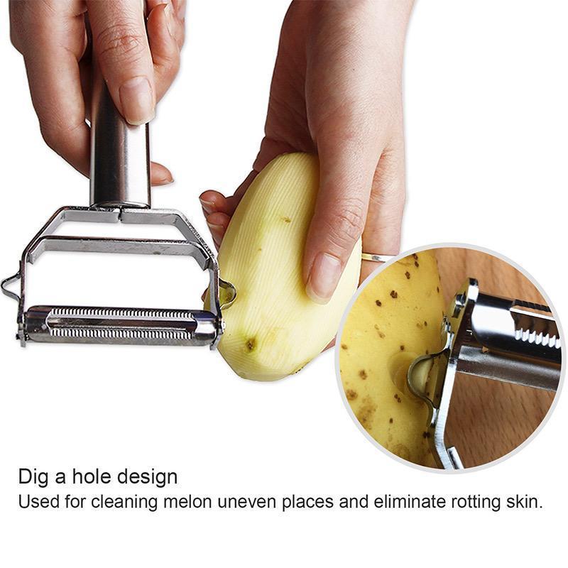 Ultra Sharp Stainless Steel Multi-function Vegetable Peeler & Julienne Cutter Potato Carrot Grater