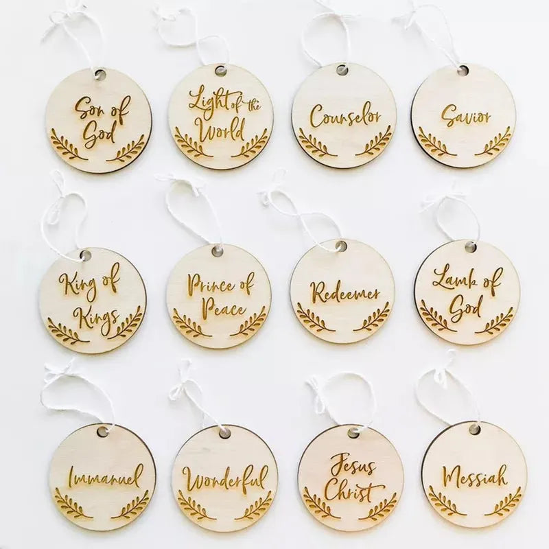 Names Of Jesus Jesus Advent Ornaments Christmas Hanging Decoration